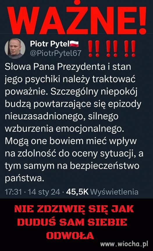 Czy Anżej ma problemy psychiczne?