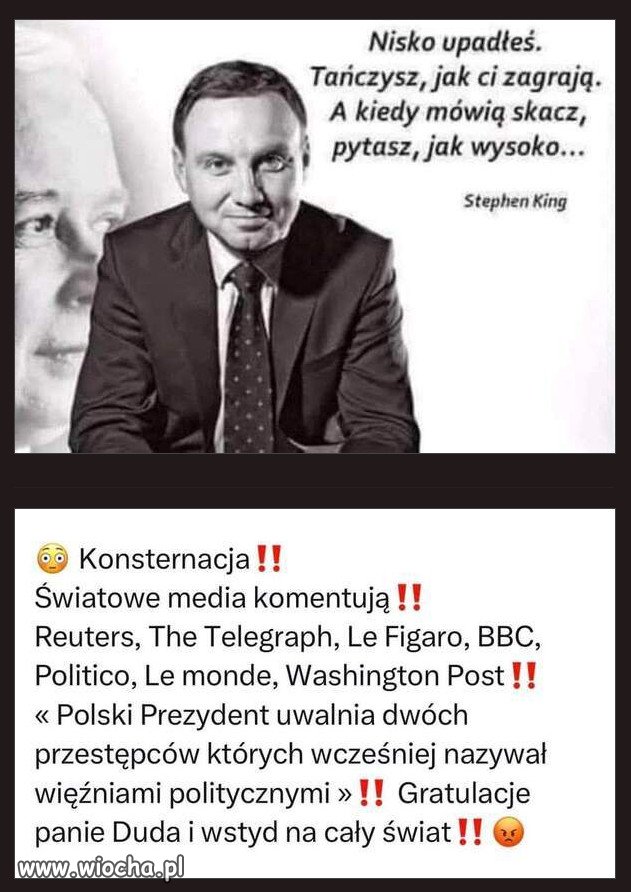Nie wstyd Wam Polacy, sami go wybraliście, dwa razy!