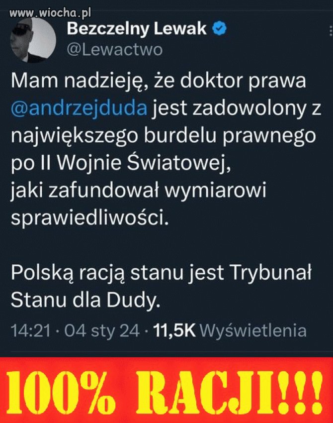 Adrian zapewne zadowolony z burdelu prawnego