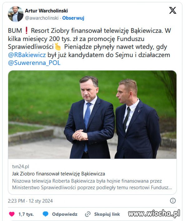 Zero finansował naziolków z Funduszu Sprawiedliwości