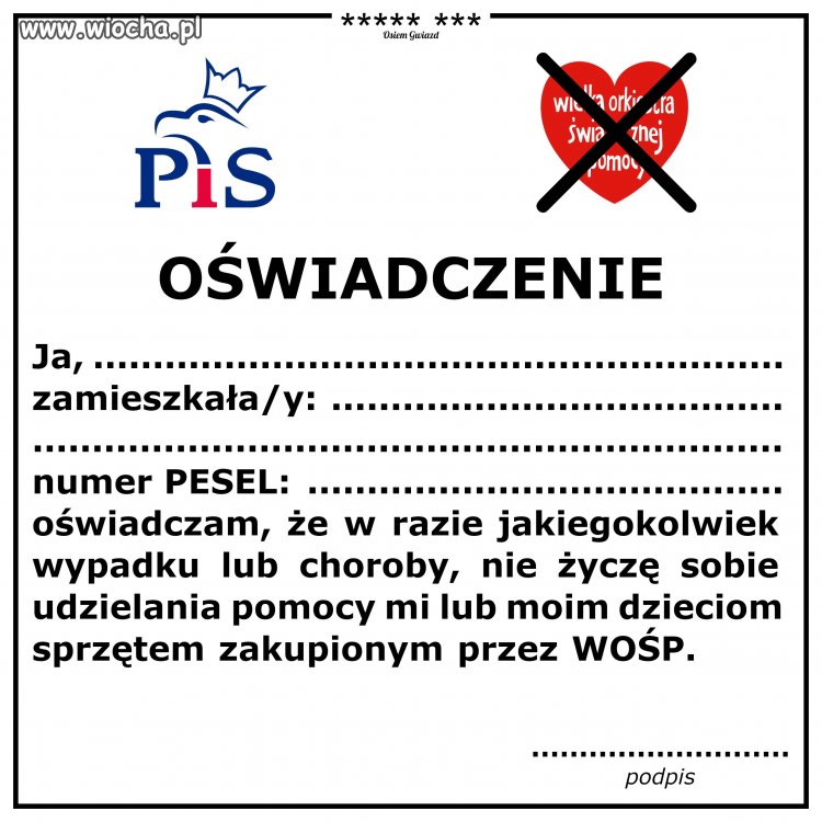 No i co PiSdzielce, podpisujecie się?