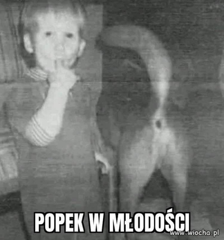 Popek w młodości 