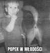 Popek w młodości 