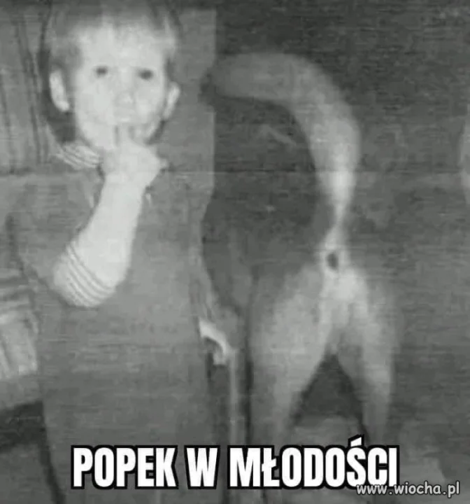 Popek w młodości 