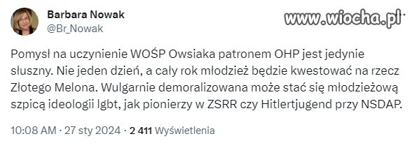 Kolejna porcja nienawiści do WOŚP