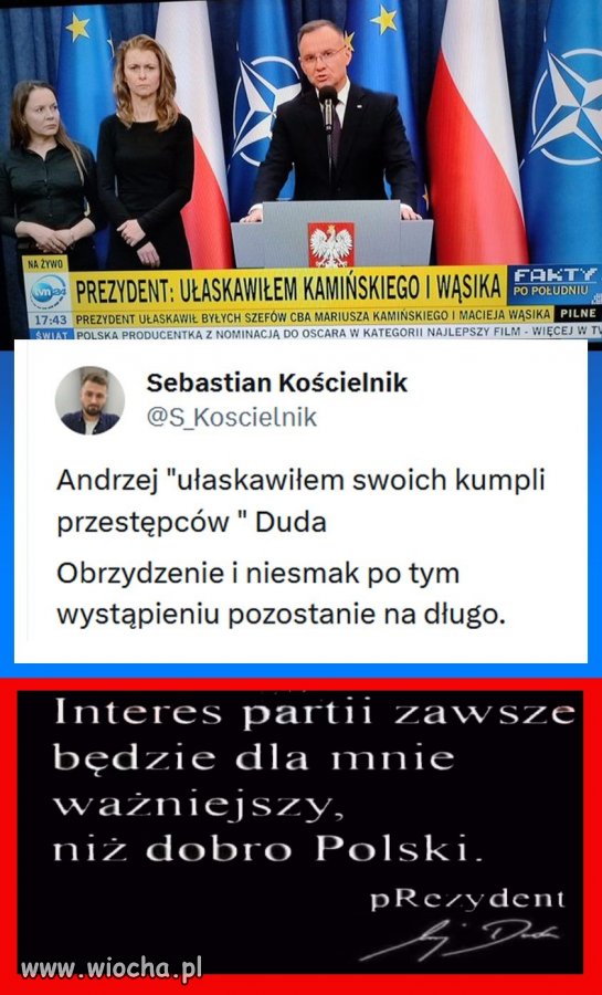 Udowodnił jak  marnym jest prezydentem
