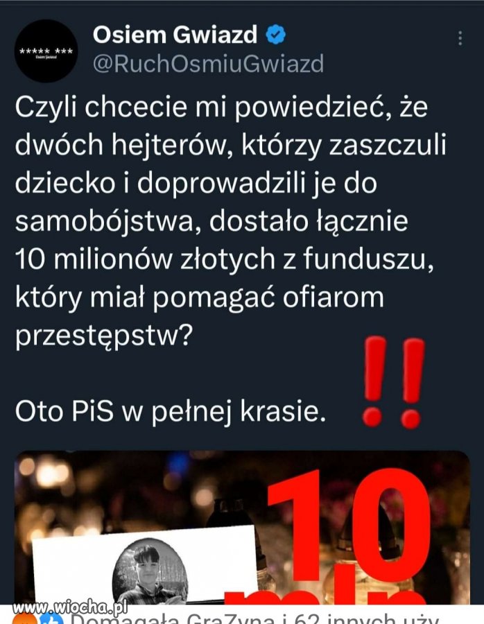 PiS  popierają tylko k.u.*.w.y i złodzieje 