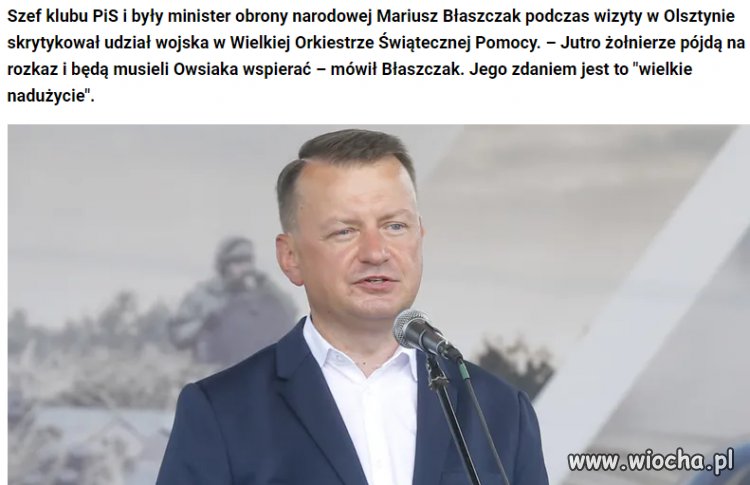 Zapomniał już do czego wojsko służyło pisowi