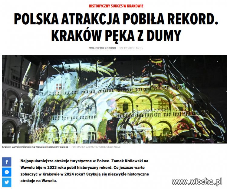Zamek Królewski na Wawelu w 2023 roku pobił historyczny rekord