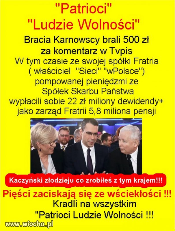Złodziejskie slogany i demagogia, z czasów stalinowskich!