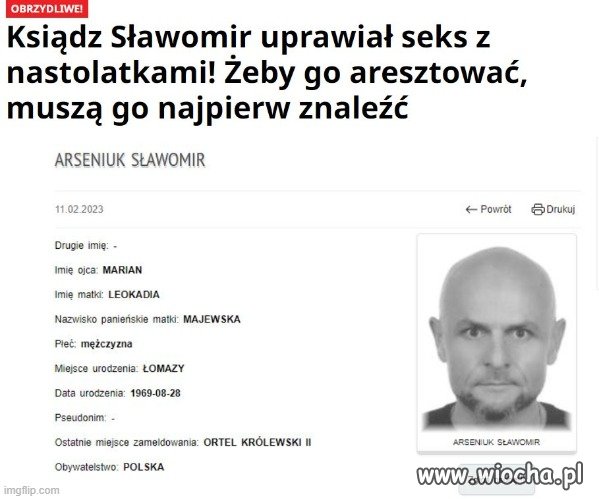 Poszukiwany przez Policję 