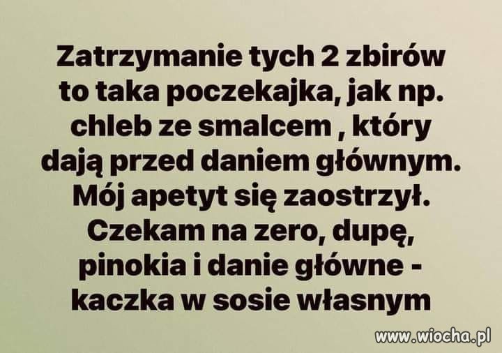 Teraz czekamy na danie główne !