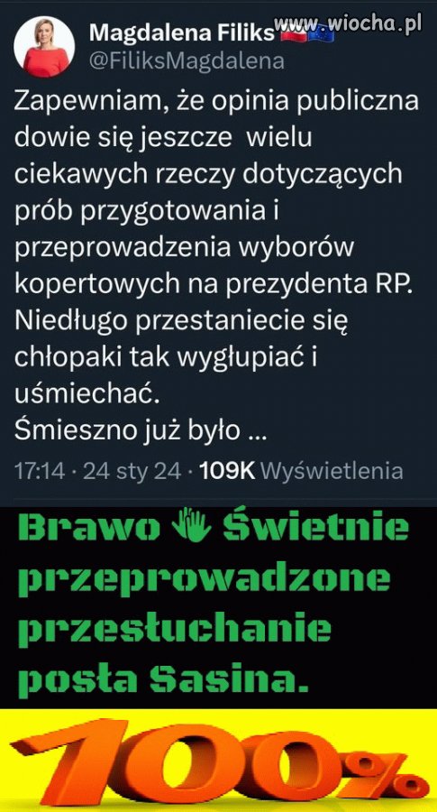 Brawo. Z pisowskimi wieprzami trzeba krótko.
