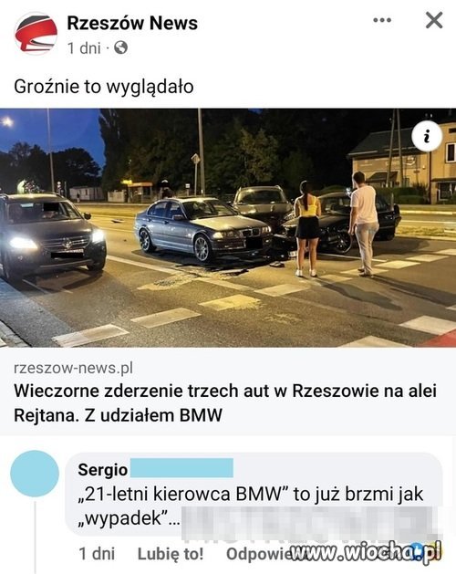 Wypadek.