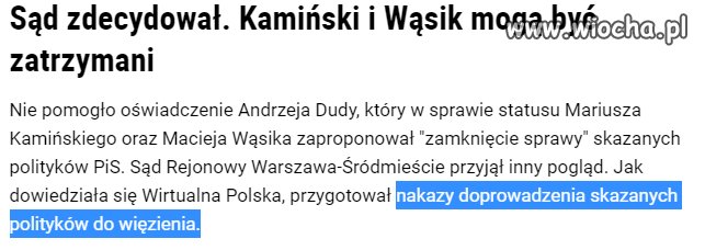 To teraz zamiast szykować się do sejmu