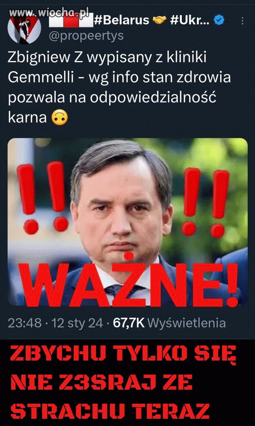 Panie zero jak tam samopoczucie?