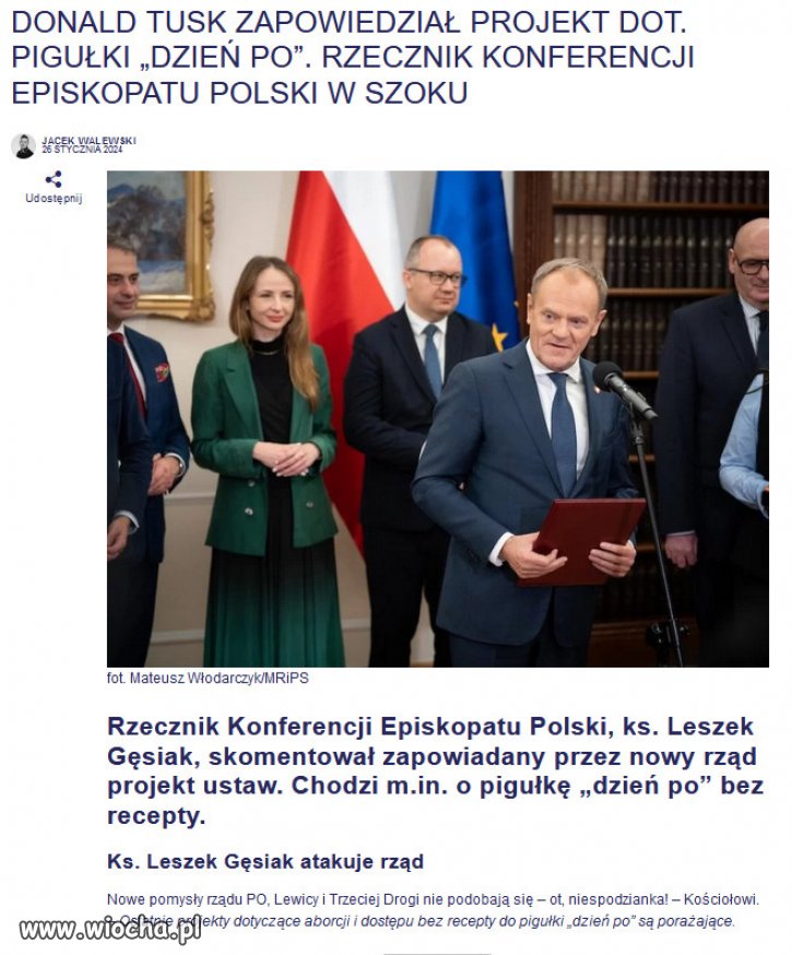 Sekta kosciola wtraca sie do polityki i atakuje rzad!!!