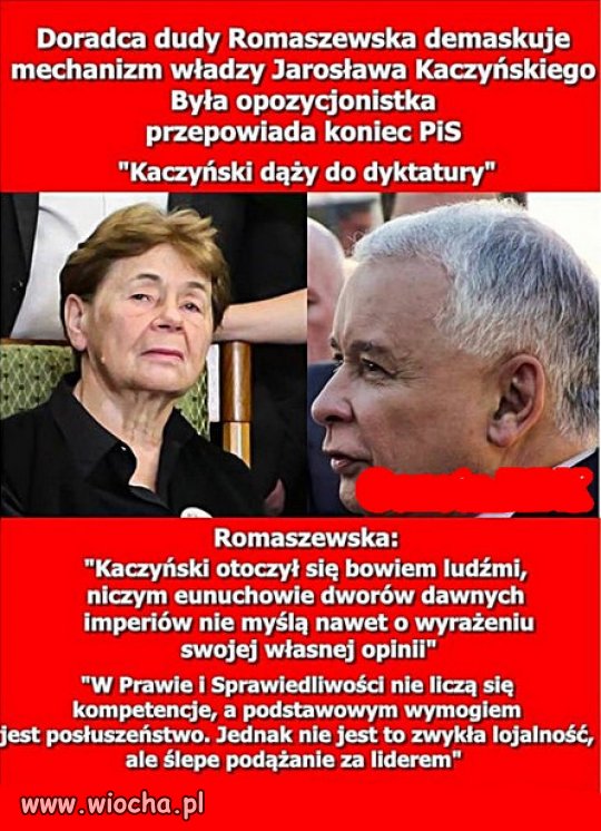 Romaszewska o Kaczyńskim i PiS !!! Szok !!!