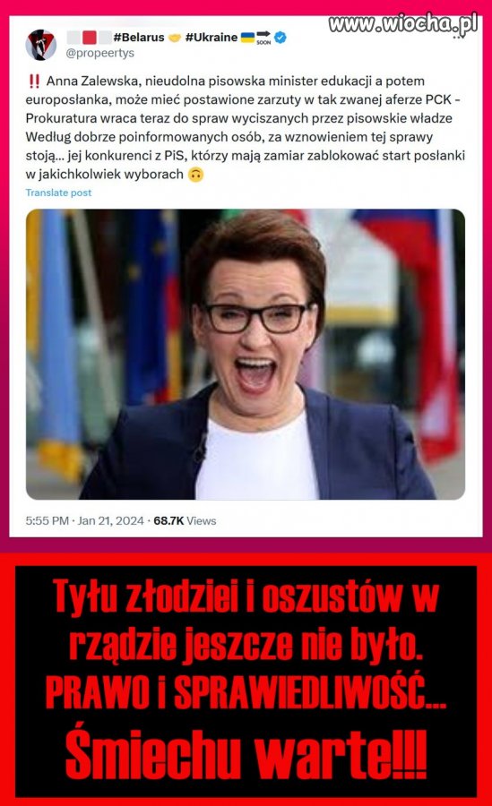 Czyli również ją dosięgnie prawo i sprawiedliwość...