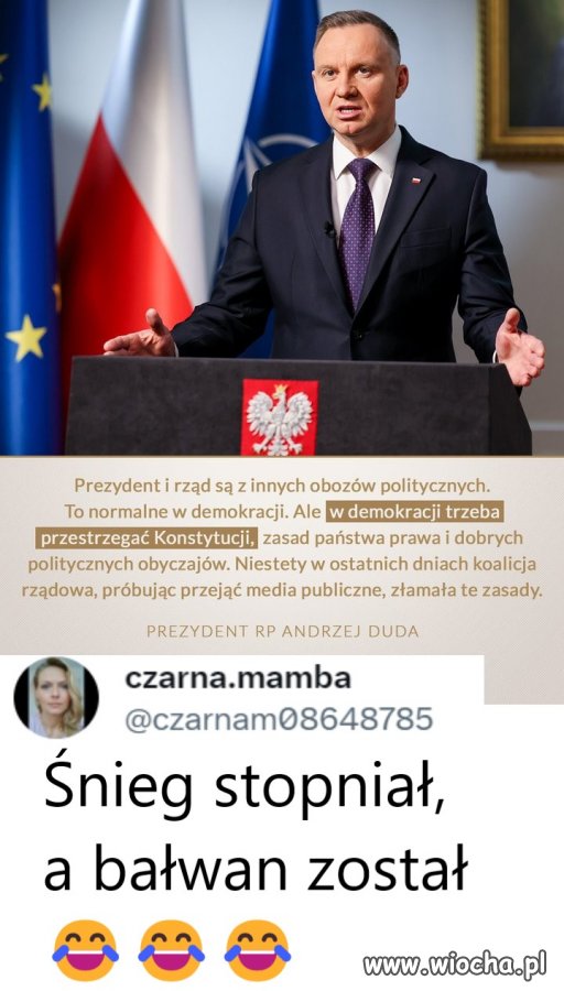 NIGDY nie pozwoli na łamanie Konstytucji   