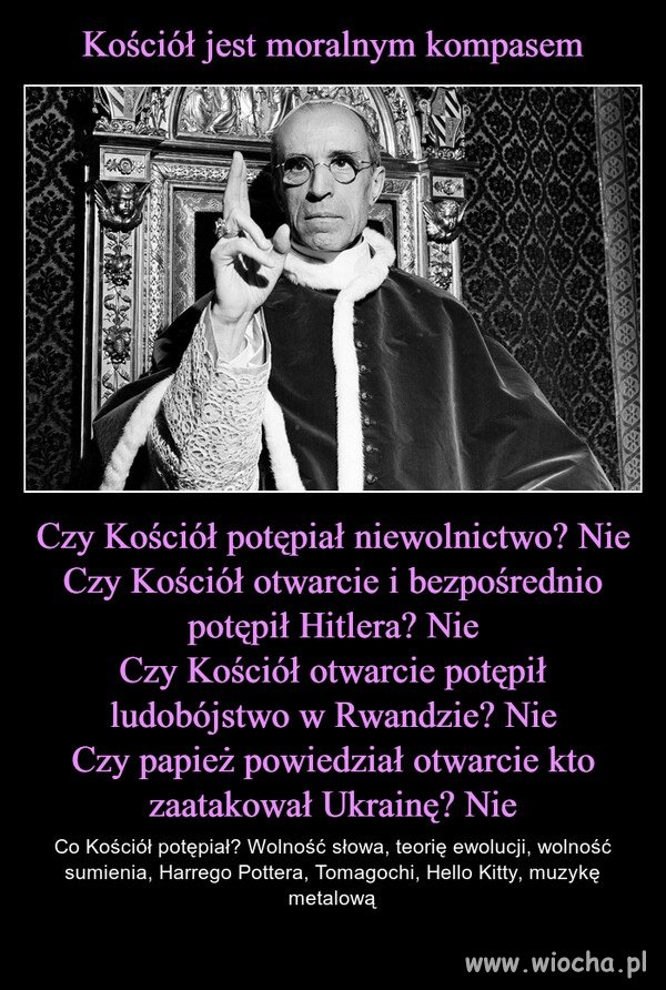 Nie szukaj w kościele (żadnym) moralności ...