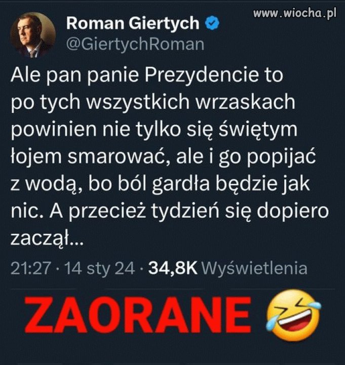 Romek jak zawsze w punkt