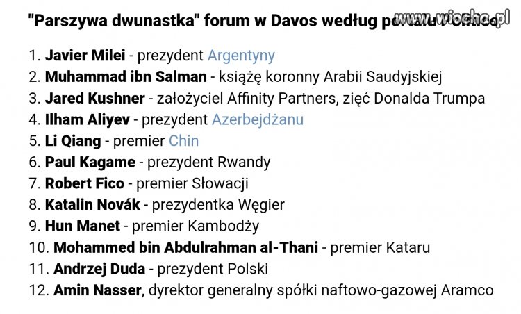 Adrian wyróżniony w Davos