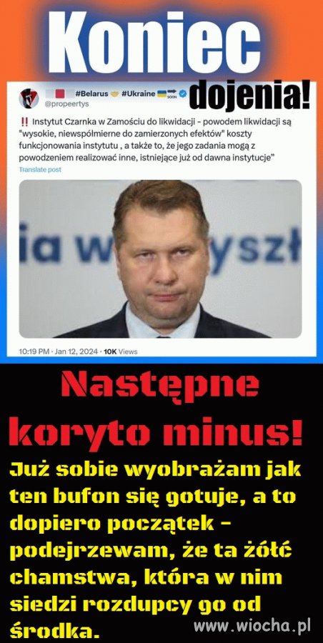 Jak mi nie przykro ty knurze