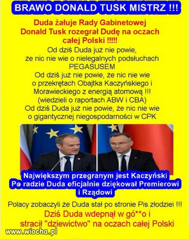 I tak trzymaj Panie Tusk ! Niech pozna cała Polska