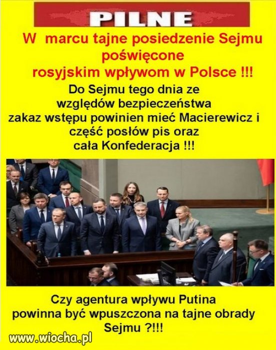 Zakaz obecności Kaczyńskiego, jako nr.1...