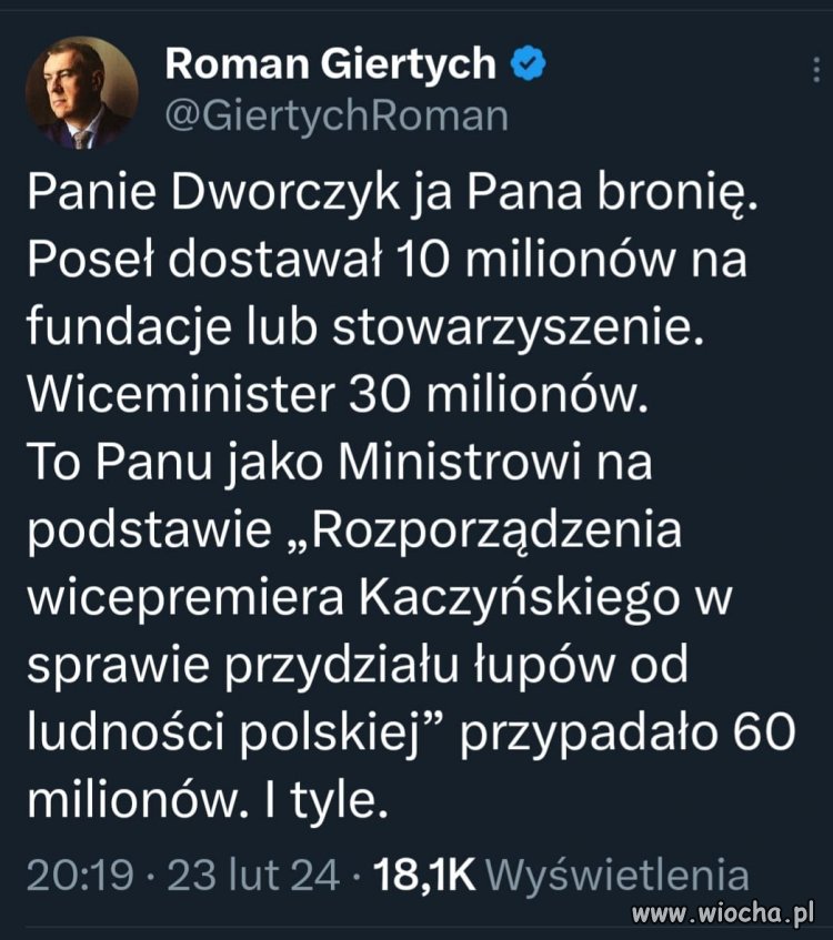 Na siłę musieli mu wpychać, on nie chciał, bronił się jak mógł  