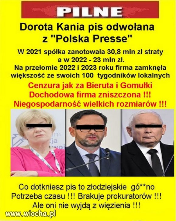Wielkie sprzatanie, pomagierow Mafii Kaczynskiego!