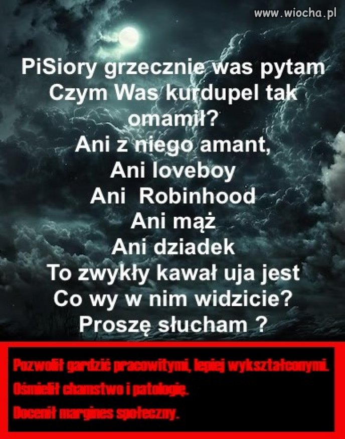 Pisiory to sekta. Zebrała się tam najgorsza szumowina i bandyterka