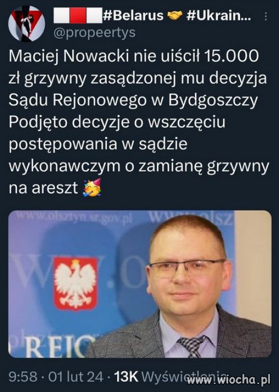 Adrian nie nadąży z ułaskawieniami. 
