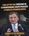 Ziobro zamiast pomagać ofiarom przestępstw wydał pieniądze na Pegasusa