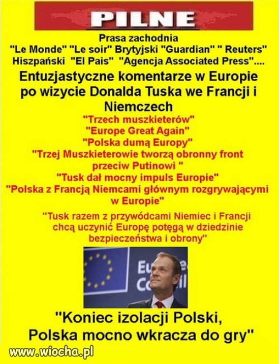 Polska rządów Tuska, wraca do cywilizowanej Europy!