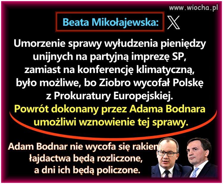 Ciekawe fakty wypływają dzień po dniu.