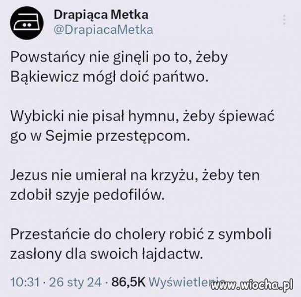 Najwyższy czas aby białe było białe a czarne, ...