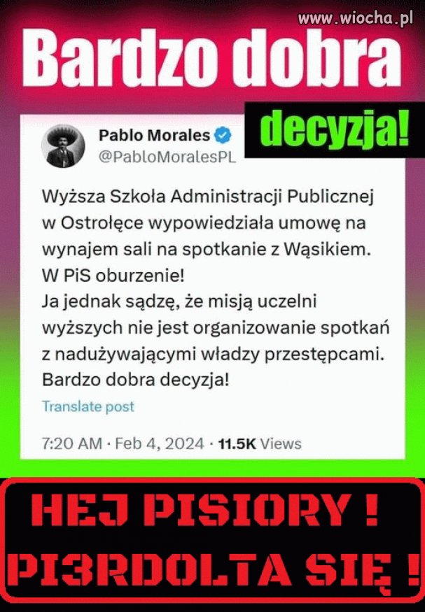 Pisowcy już mają rozwolnienie ze złości