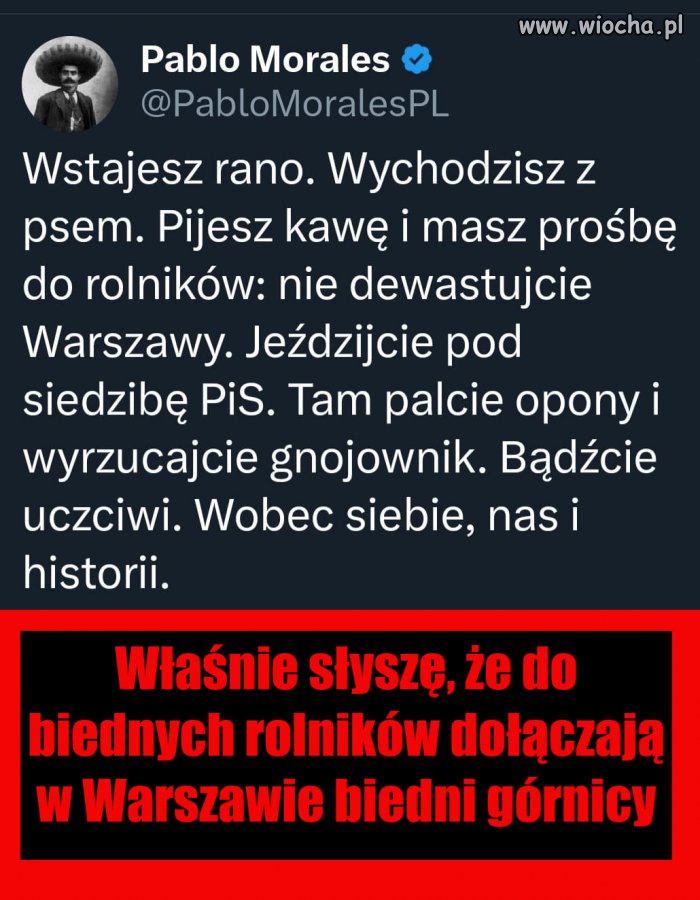 Niewidzialna ręka Jarusia to robi a te niby rolniki są sługusami pisu, a pis... Putina