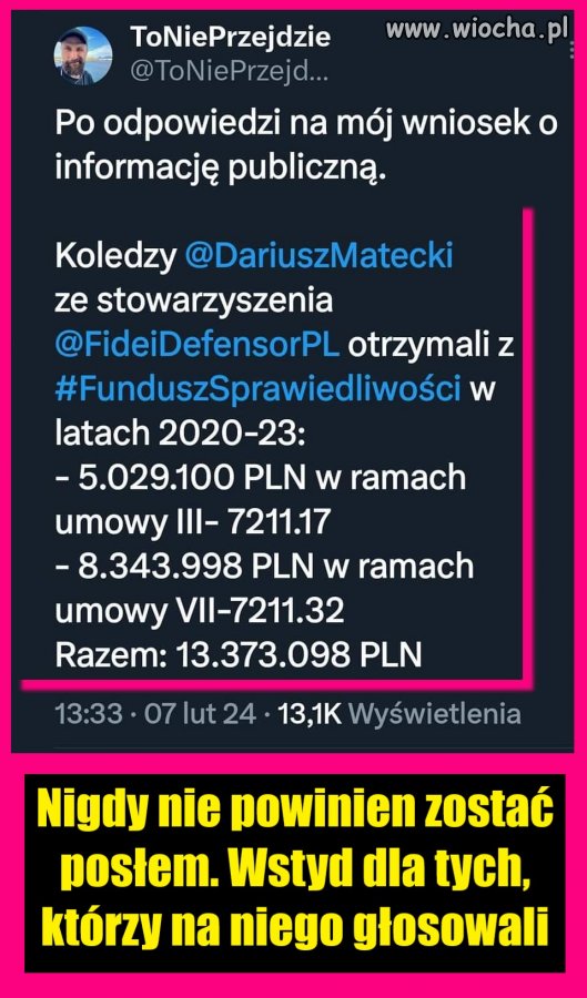 Kolejny wał do rozliczenia.