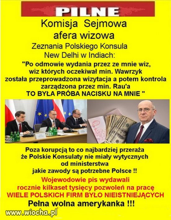 Tak działa wizowa Mafia PiSu, za dolary!