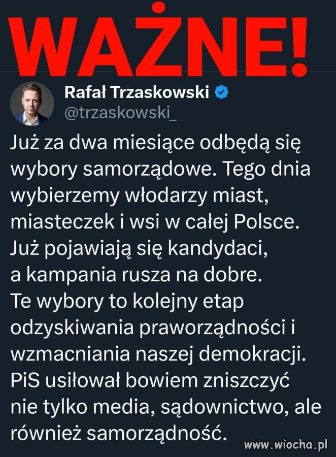PiS,który zablokował pieniądze z Unii, które miały służyć samorządom