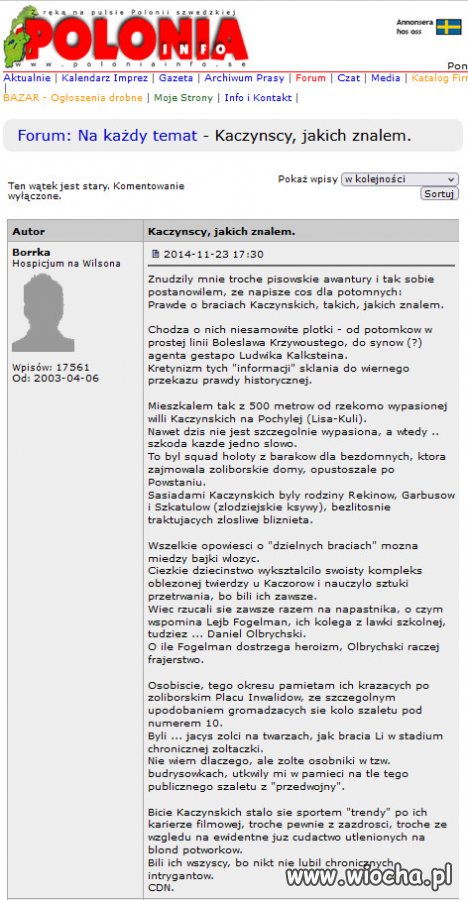 Kaczyński to żadna elita to psychopatyczna kreatura 