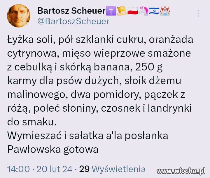 Proszę przekazać kucharce Julii. Tym wreszcie ...