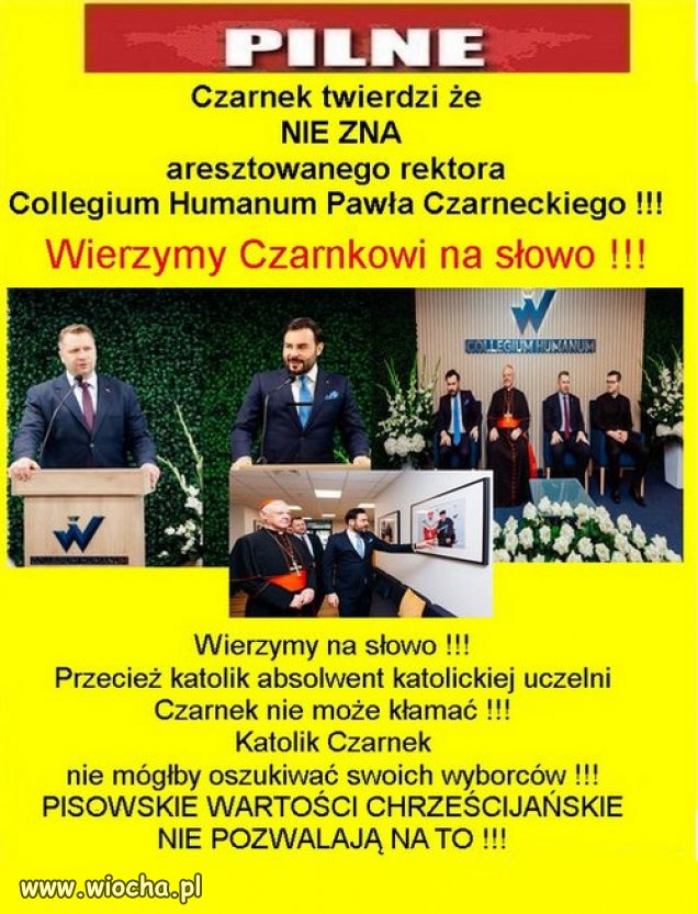 Ten Czarnek to dobry zgrywus... katolik!