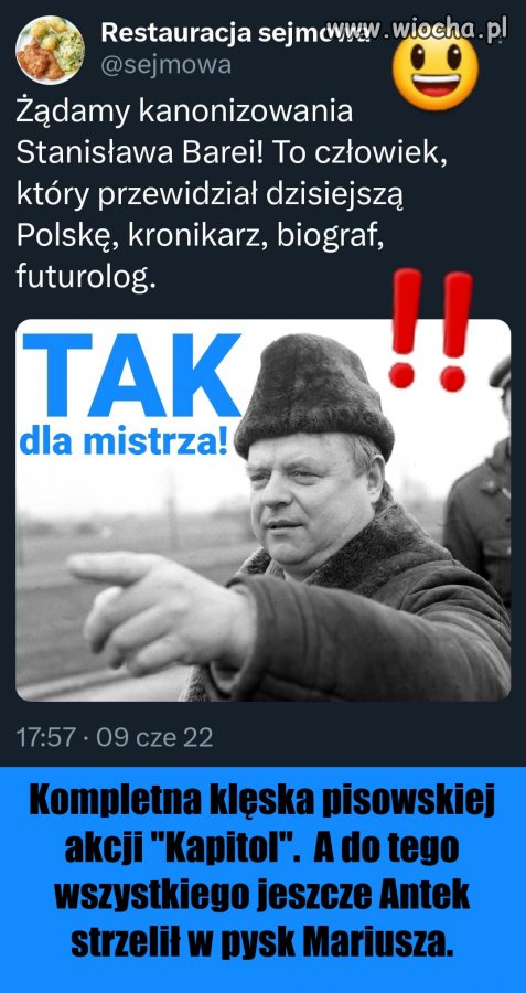 Czekamy na okazały pomnik!!! 