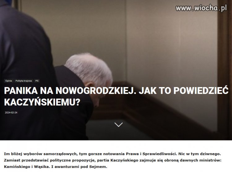 Pozwólmy więc działać Kaczyńskiemu...to on topi PiS!