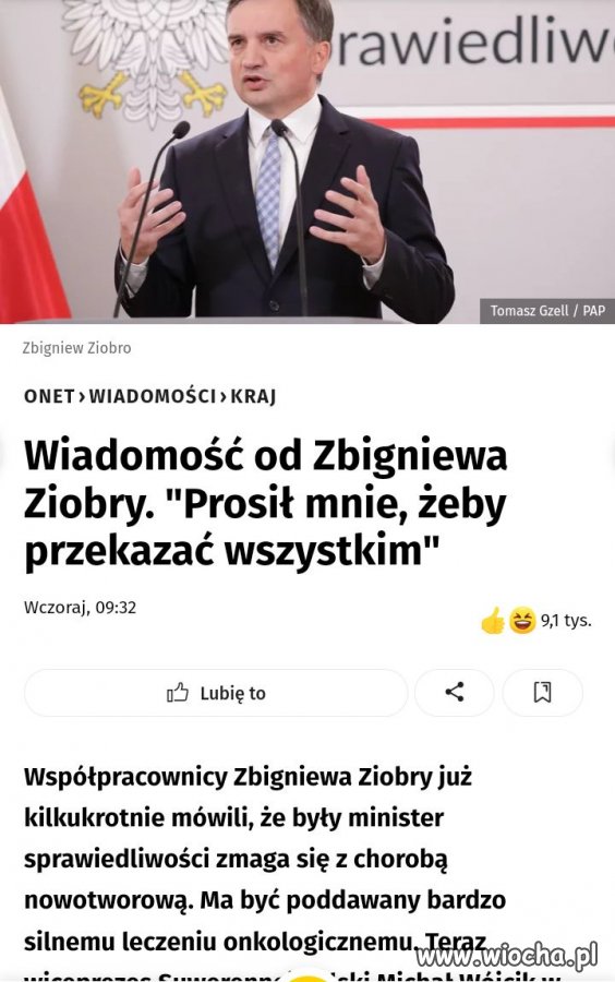 Zero rozchorował się.