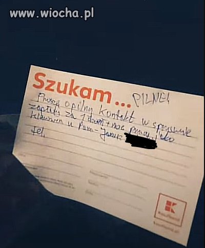 Znalazłem u siebie taka kartkę na bramie